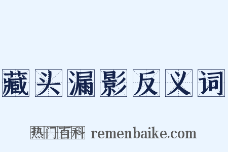 藏头漏影反义词是什么意思的图片